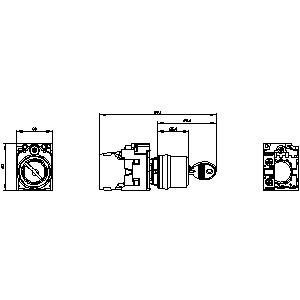 2 posiciones de metal brillante RONIS mantenido SIRIUS ACT Unidad completa de interruptor Kew 3SU1150-4BF11-1BA0
