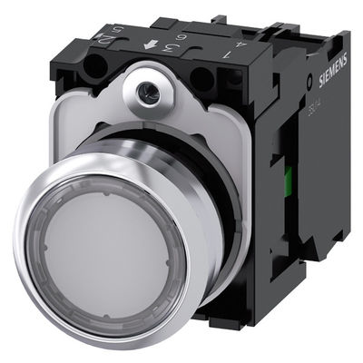 PLC 3SU1152-0AB70-1BA0 Botón plano con luz brillante de metal instantáneo