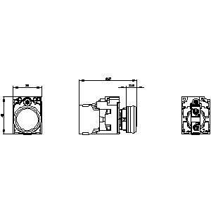 Lente lisa de 24V AC / DC PLC 3SU1152-6AA70-1AA0 SIRIUS ACT Luz piloto brillante de metal