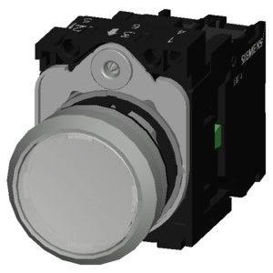 Botón plano metálico brillante y iluminado