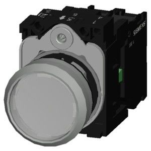 3SU1156-0AB70-1BA0 Botón brillante metálico para SIRIUS ACT momentáneo Unidad completa