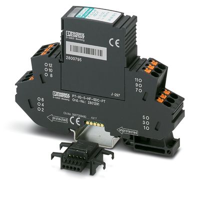 Protector contra sobretensiones de 4 polos 2801291 PT-IQ-5-HF-5DC-PT para tensión nominal de 24 V CC
