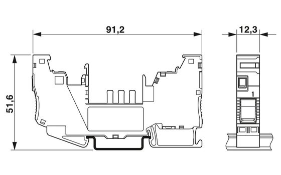 277 V Voltado nominal 2801305 CB 1/10-1/10 UT-BE Asiento con 3 polos