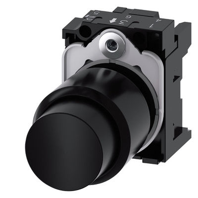 Botón de presión elevado de plástico sin luz 3SU1200-0FB10-0AA0 para la unidad compacta SIRIUS ACT
