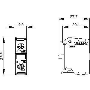 Modulo de contacto SIRIUS ACT de terminal de tornillo 1NC para el montaje frontal 3SU1400-1AA10-1CA0