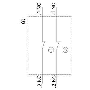 Módulo de contacto 2NC de terminal de tornillo montado en el frente para PLC 3SU1400-1AA10-1EA0 SIRIUS ACT