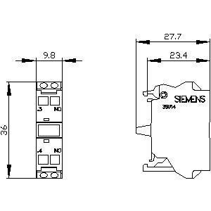 PLC 3SU1400-1AA10-3BA0 Módulo de contacto SIRIUS ACT para el montaje frontal y las aplicaciones 1NO