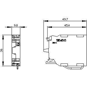 PLC 3SU1400-1AA10-3HA0 Módulo de contacto SIRIUS ACT Terminal de montaje frontal con carga de resorte