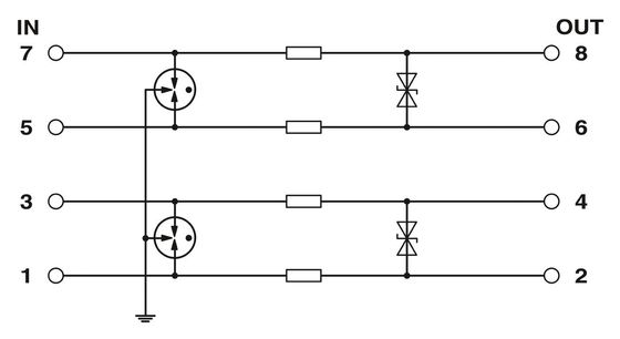 1 polo 24V DC LIT 2X2-24 Protector contra sobretensiones Tecnología avanzada para un rendimiento superior