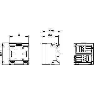 PLC fácil de usar 3SU1400-1MA10-1BA1SIRIUS ACT PROFINET con módulo de terminal 2DI negro
