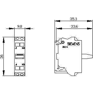 PLC 3SU1400-2AA10-3BA0 Módulo de contacto SIRIUS ACT con terminal de resorte 1NO