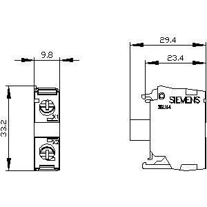 PLC 3SU1401-1BB40-1AA0 Módulo LED SIRIUS ACT con montaje frontal y terminal de tornillo