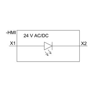 Modulo LED SIRIUS ACT de Siemens 3SU1401-1BB40-3AA0 con terminal fácil de cargar con resorte
