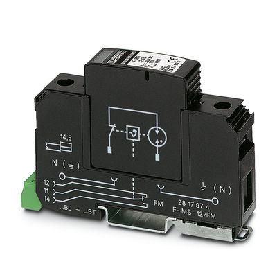 Protector contra sobretensiones de tipo 2 con y rendimiento de 2 polos