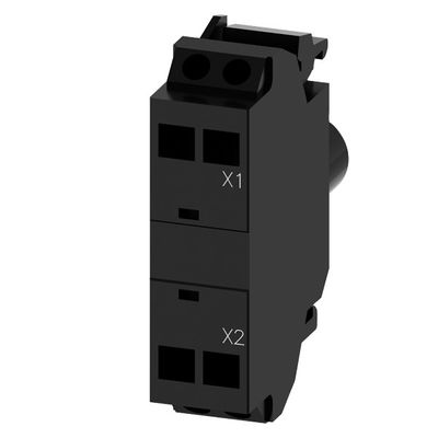 Modo de montaje delantero del módulo LED SIRIUS ACT con terminal de resorte 3SU1401-1BB60-3AA0