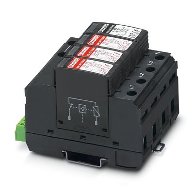 Protector contra sobretensiones de tipo 2 con 4 polos