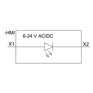 Módulo LED con montaje frontal y terminal de tornillo