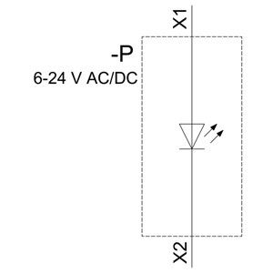 Módulo LED SIRIUS ACT con montaje frontal y terminal de tornillo PLC 3SU1401-1BG60-1AA0