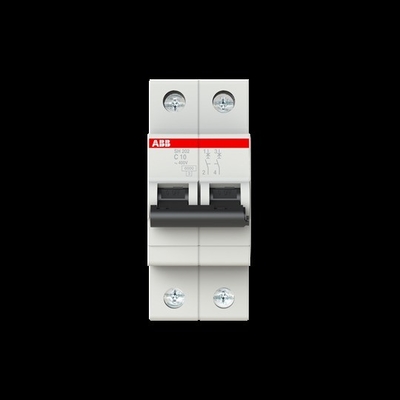 SH202-C10 Interruptor de circuito en miniatura 2P C 10 A Curva BCD C para aplicaciones industriales