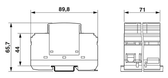 VAL-MS 230/3 1 Protector contra sobretensiones tipo 2 La solución definitiva para los sistemas de 4 polos de corriente alterna de 230 V