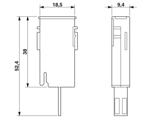 2838500 CTM 1X2- 24DC Enchufe de protección contra sobretensiones para 24 V de voltaje nominal de corriente continua y 1 polo