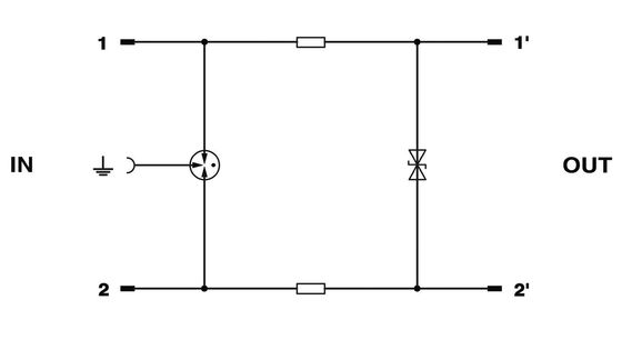 2838500 CTM 1X2- 24DC Enchufe de protección contra sobretensiones para 24 V de voltaje nominal de corriente continua y 1 polo