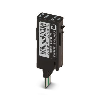 Tecnología avanzada 2838542 CTM 2X1- 60DC Enchufe de protección contra sobretensiones con 1 polo y 60 V DC