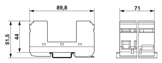 VAL-MS/3 1-BE Tipo 2 Base de protección contra sobretensiones con 1 polo y voltaje nominal 2838885