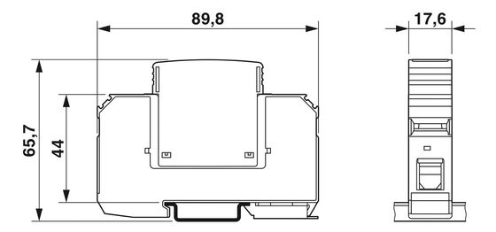 VAL-MS 230 Protector contra sobretensiones tipo 2 de 2 polos y 230 V CA para una protección duradera
