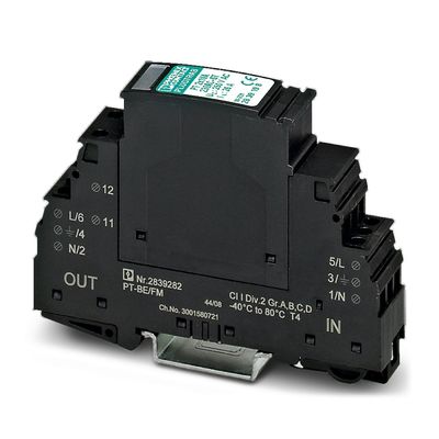 2839185 PT 2X1VA-120AC-ST Enchufe de protección contra sobretensiones para circuitos nominal de 120 V CA