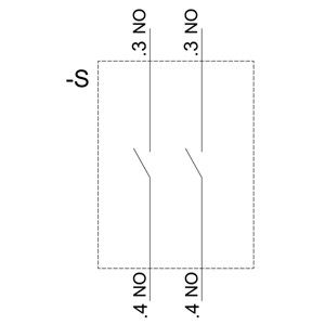 PLC de metal plástico universal 3SU1550-1AA10-1NA0 con soporte y módulo de 2NO SIRIUS ACT