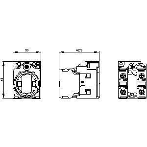 PLC de metal plástico universal 3SU1550-1AA10-1NA0 con soporte y módulo de 2NO SIRIUS ACT