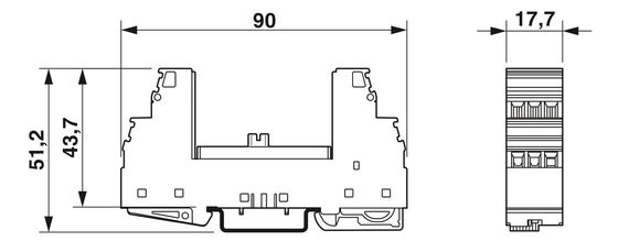 1 Polo 2839282 PT PT-BE/FM Tipo 3 Base de protección contra sobretensiones con tensión nominal