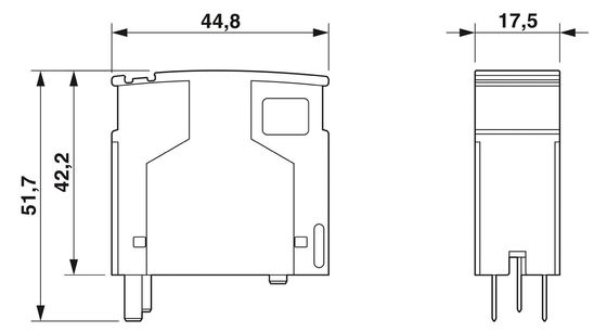 2839648 PT 2 1-S-48DC-ST Tipo 3 Protector contra sobretensiones con enchufe Tensión nominal 48 V AC 2 polos
