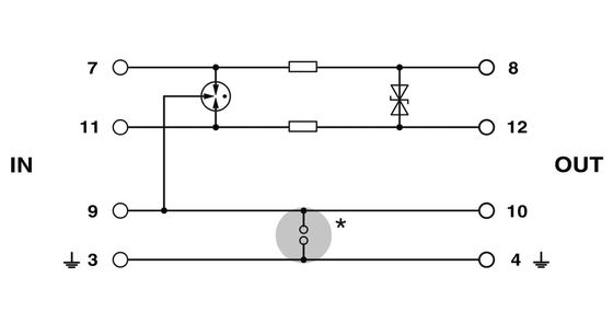 2856016 PT 1X2-5DC-ST Enchufe del protector contra sobretensiones Número de polo 1 Voltado nominal 5 V CC