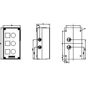 3SU1803-0AA00-0AB1 Revestimientos de plástico para superficies sin necesidad de accesorios 3 Puntos de mando