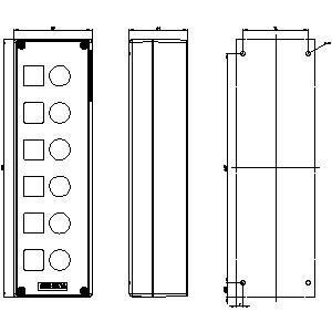 PLC 3SU1806-0AA00-0AB1 Plastico 6 puntos de mando SIRIUS ACT Revestimientos para superficie