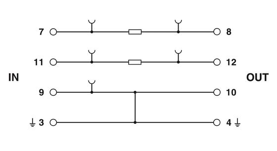 2839224 PT Base del protector contra sobretensiones para PE/S 1X2-BE Tensión nominal / Número de polo 1