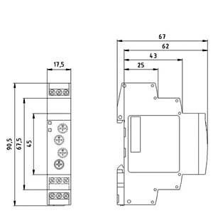 Relay de tiempo 7PV1508-1BW30 con conexión de tornillo multifunción 2 de cambio de 16 funciones