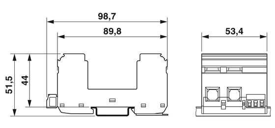 250 V AC VAL-MS/3 0-BE/FM Tipo 2 Base de protección contra sobretensiones con rendimiento de 3 polos