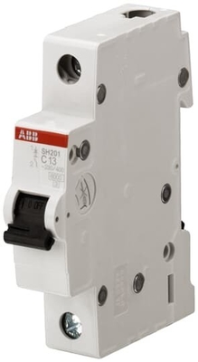 Capacidad de ruptura 1P D 16 A MCB SH201-D16 Interruptor de circuito en miniatura con curva BCD D