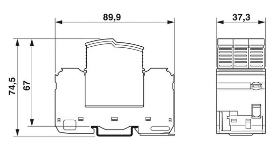Protector contra sobretensiones de tipo 2 PLT-SEC-T3-3S-230-FM para el sector industrial