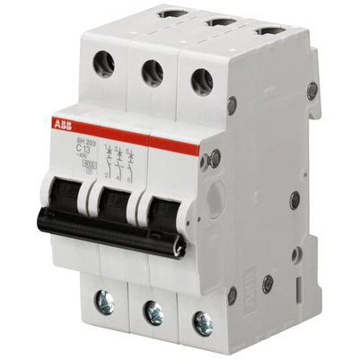 3P D 2A Capacidad de rotura MCB SH203-D2 Rompehielos en miniatura 50Hz Frecuencia nominal