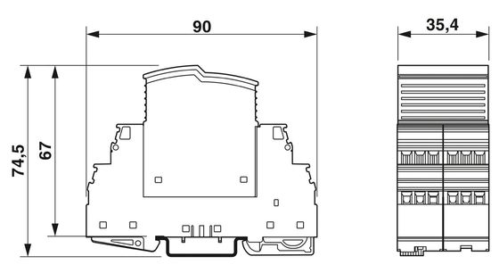 5V AC... 250V AC 125V DC 200mA DC 2905348 VAL-SEC-T2-1S-175-FM Protector contra sobretensiones de tipo 2