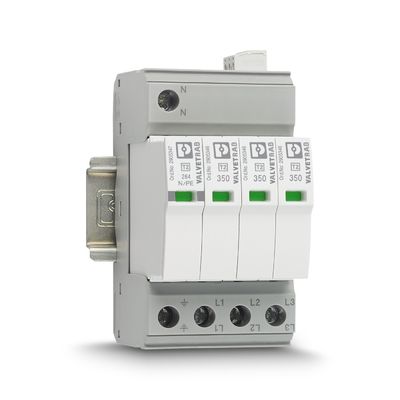 Protector contra sobretensiones de tipo 2 de 175-FM VAL-SEC-T2-3S para 5 V AC a 250 V AC y 125 V DC 1 polo