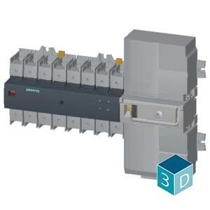 Los terminales del desconector de interruptores ATSE con controlador integrado PLC 3KC6424-2TA20-0TA3