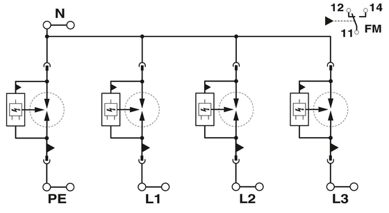 2905421 FLT-SEC-P-T1-3S-350/25-FM Tipo 1 2 Protector de sobretensiones combinado para su beneficio