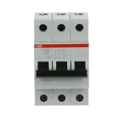 MCB SH203-C32 Interruptor de circuito en miniatura 3P C 32A Tensión nominal 220