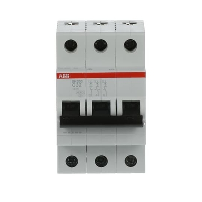 MCB SH203-C32 Interruptor de circuito en miniatura 3P C 32A Tensión nominal 220