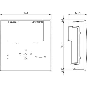Dispositivo de control de transferencia ATC 6300 LCD PLC 3KC9000-8TL40 144x144 mm para el control de precisión
